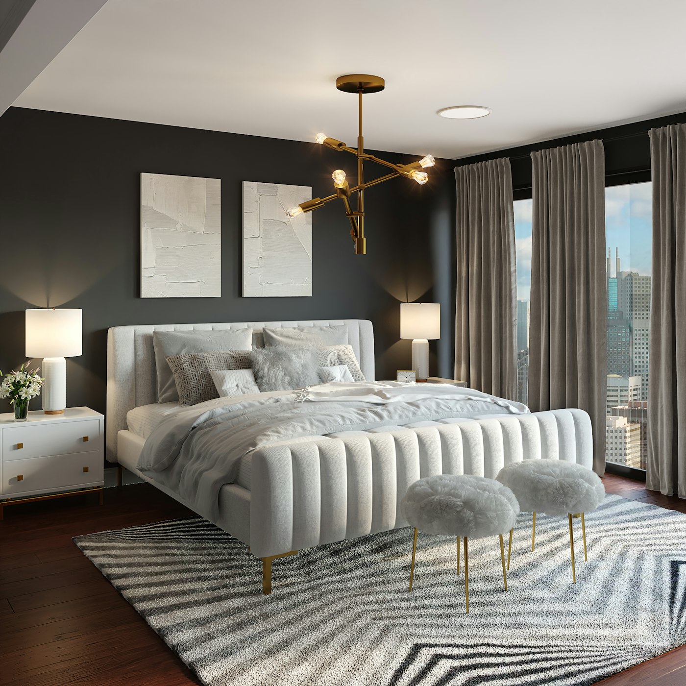 Atrium Two-Bed with Winter Garden interior, As shot styling
