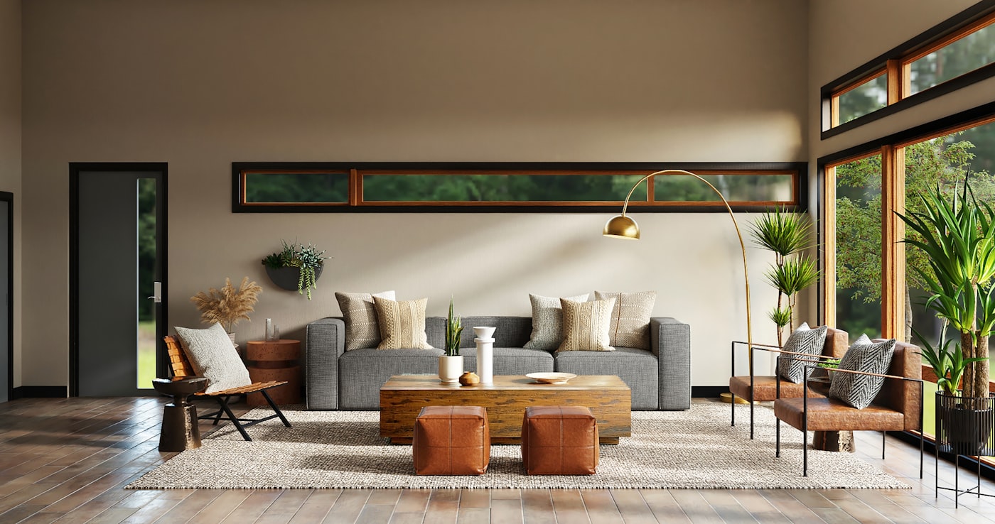La Montagne Private Villa interior, As shot styling